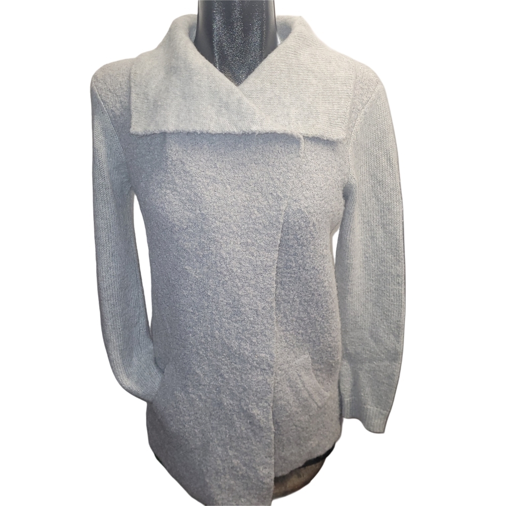 RW&Co Gray Knit Wool Blend Cardigan Sweater Size M